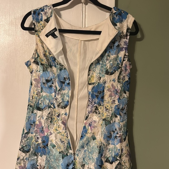 Roz & Ali Womens Floral Short Sleeve Dress Size 8 NWT Blue and Purple - Picture 5 of 10